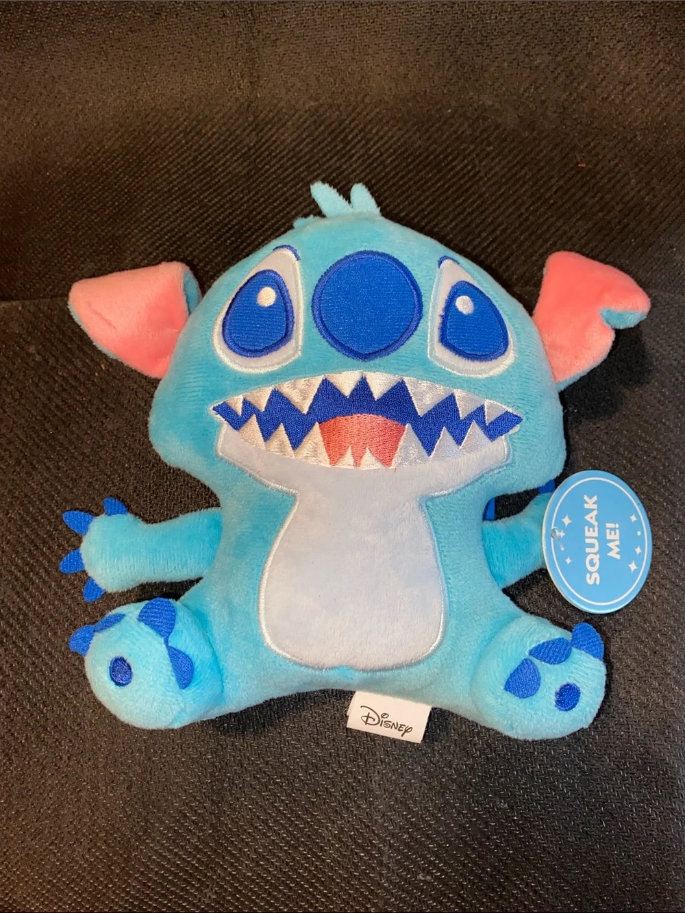 Disney Light Blue & Pink Stitch Plush with Squeak